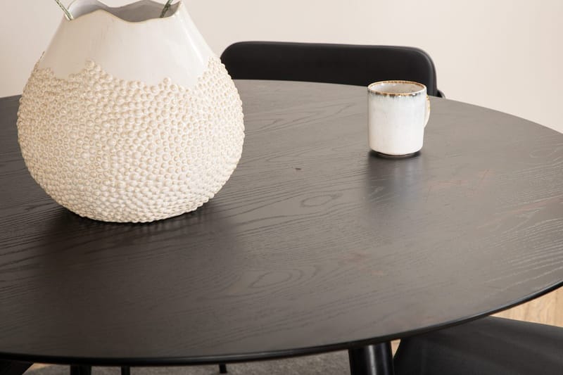 Rund matgrupp Venture Home Svart Svart 4st - Møbler - Bord - Spisegrupper