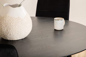 Rund matgrupp Venture Home Svart Svart 4st - Møbler - Bord - Spisegrupper
