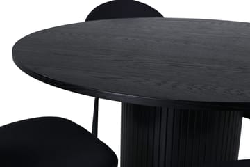 Rund matgrupp Venture Home Svart Svart 4st - Møbler - Bord - Spisegrupper