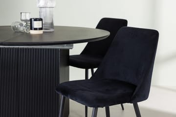 Rund matgrupp Venture Home Svart Svart 4st - Møbler - Bord - Spisegrupper