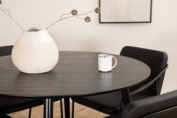 Rund matgrupp Venture Home Svart Svart 4st - Møbler - Bord - Spisegrupper