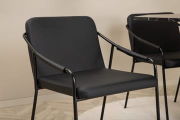 Rund matgrupp Venture Home Svart Svart 4st - Møbler - Bord - Spisegrupper