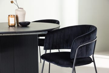 Rund matgrupp Venture Home Svart Svart 4st - Møbler - Bord - Spisegrupper