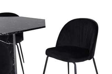 Rund matgrupp Venture Home Svart Svart 4st - Møbler - Bord - Spisegrupper