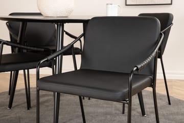 Rund matgrupp Venture Home Svart Svart 4st - Møbler - Bord - Spisegrupper