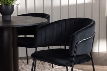 Rund matgrupp Venture Home Svart Svart 4st - Møbler - Bord - Spisegrupper