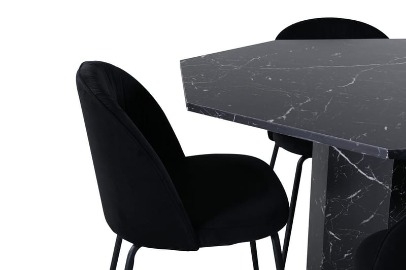Rund matgrupp Venture Home Svart Svart 4st - Møbler - Bord - Spisegrupper