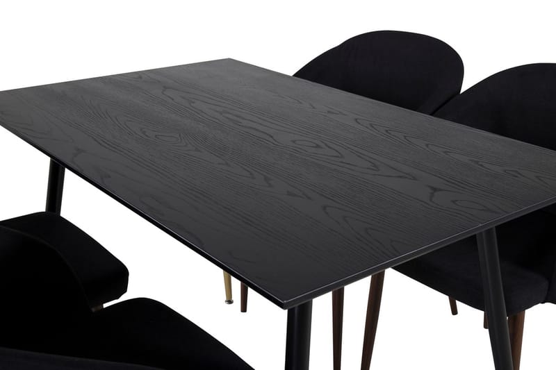Rund matgrupp Venture Home Svart Svart 4st - Møbler - Bord - Spisegrupper