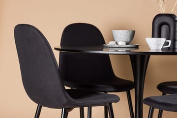 Rund matgrupp Venture Home Svart Svart 4st - Møbler - Bord - Spisegrupper