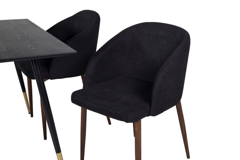 Rund matgrupp Venture Home Svart Svart 4st - Møbler - Bord - Spisegrupper