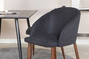 Rund matgrupp Venture Home Svart Svart 4st - Møbler - Bord - Spisegrupper