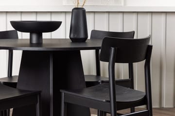Rund matgrupp Venture Home Svart Svart 4st - Møbler - Bord - Spisegrupper