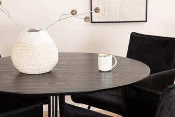 Rund matgrupp Venture Home Svart Svart 4st - Møbler - Bord - Spisegrupper