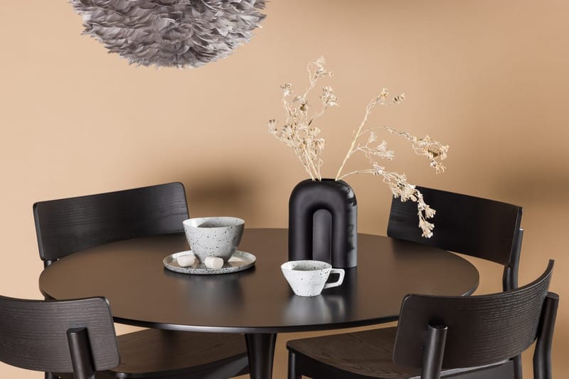 Rund matgrupp Venture Home Svart Svart 4st - Møbler - Bord - Spisegrupper
