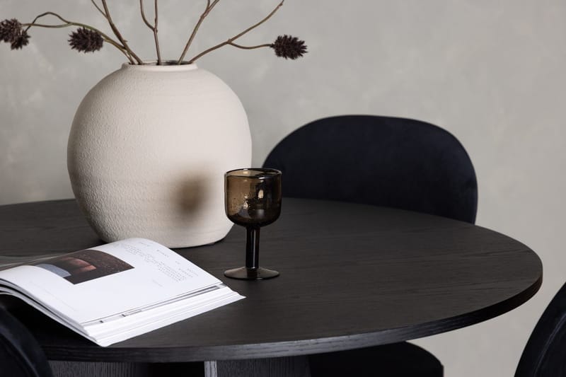 Rund matgrupp Venture Home Svart Svart 4st - Møbler - Bord - Spisegrupper