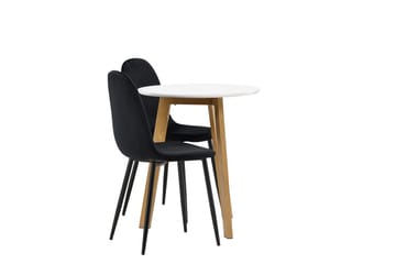 Rund matgrupp Venture Home Svart Vit 2st - Møbler - Bord - Spisegrupper