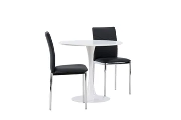 Rund matgrupp Venture Home Svart Vit 2st - Møbler - Bord - Spisegrupper