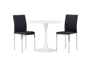Rund matgrupp Venture Home Svart Vit 2st - Møbler - Bord - Spisegrupper