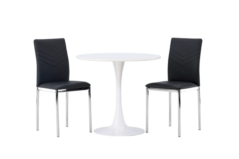 Rund matgrupp Venture Home Svart Vit 2st - Møbler - Bord - Spisegrupper