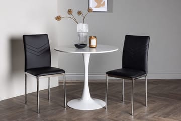 Rund matgrupp Venture Home Svart Vit 2st - Møbler - Bord - Spisegrupper