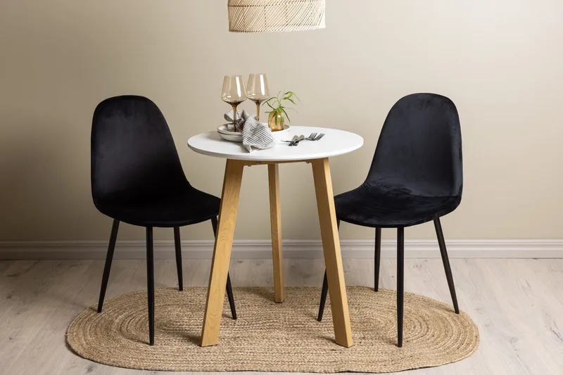 Rund matgrupp Venture Home Svart Vit 2st
