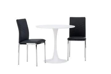 Rund matgrupp Venture Home Svart Vit 2st - Møbler - Bord - Spisegrupper