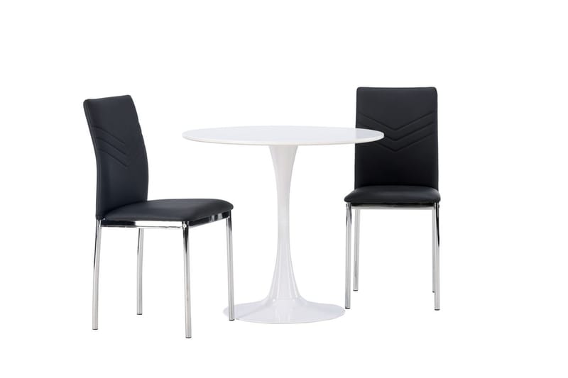 Rund matgrupp Venture Home Svart Vit 2st - Møbler - Bord - Spisegrupper