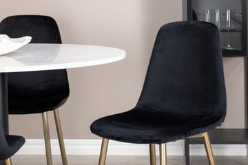 Rund matgrupp Venture Home Svart Vit 4st - Møbler - Bord - Spisegrupper