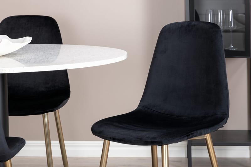 Rund matgrupp Venture Home Svart Vit 4st - Møbler - Bord - Spisegrupper