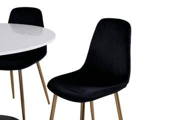 Rund matgrupp Venture Home Svart Vit 4st - Møbler - Bord - Spisegrupper