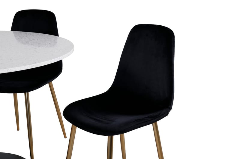 Rund matgrupp Venture Home Svart Vit 4st - Møbler - Bord - Spisegrupper
