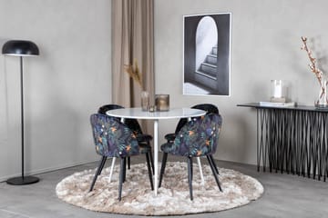 Rund matgrupp Venture Home Svart Vit 4st - Møbler - Bord - Spisegrupper