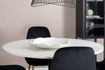 Rund matgrupp Venture Home Svart Vit 4st - Møbler - Bord - Spisegrupper
