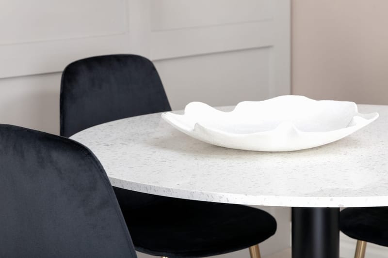 Rund matgrupp Venture Home Svart Vit 4st - Møbler - Bord - Spisegrupper