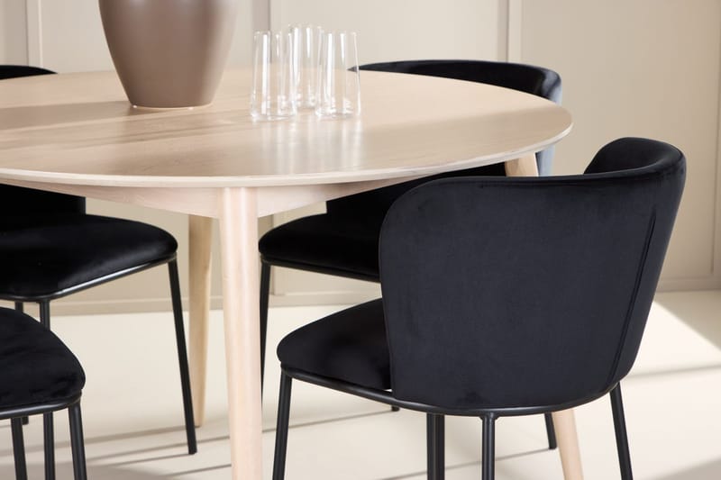 Rund matgrupp Venture Home Svart Vitputsad 4st - Møbler - Bord - Spisegrupper