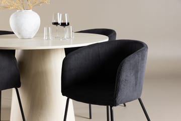 Rund matgrupp Venture Home Svart Vitputsad 4st - Møbler - Bord - Spisegrupper