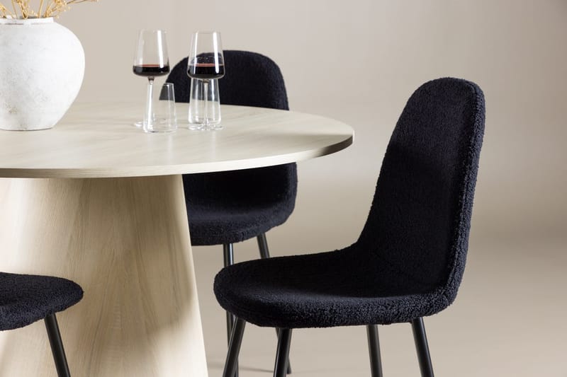 Rund matgrupp Venture Home Svart Vitputsad 4st - Møbler - Bord - Spisegrupper