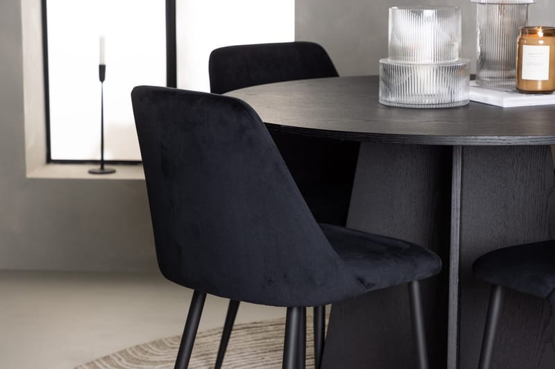 Rund matgrupp Venture Home Svart - Møbler - Bord - Spisegrupper