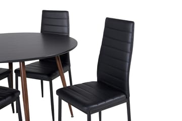 Rund matgrupp Venture Home Svart - Møbler - Bord - Spisegrupper