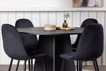 Rund matgrupp Venture Home Svart - Møbler - Bord - Spisegrupper