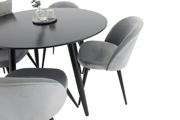 Rund matgrupp Venture Home Svart - Møbler - Bord - Spisegrupper
