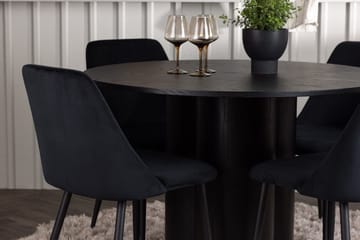 Rund matgrupp Venture Home Svart - Møbler - Bord - Spisegrupper