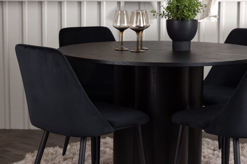 Rund matgrupp Venture Home Svart - Møbler - Bord - Spisegrupper