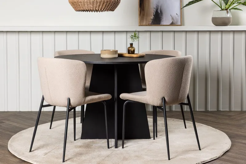 Rund matgrupp Venture Home Svart