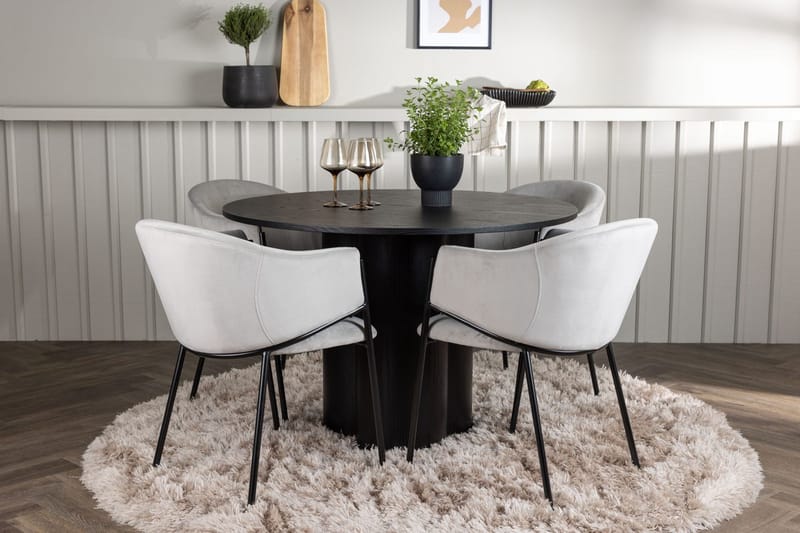 Rund matgrupp Venture Home Svart