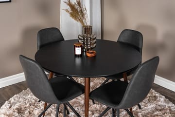 Rund matgrupp Venture Home Svart - Møbler - Bord - Spisegrupper