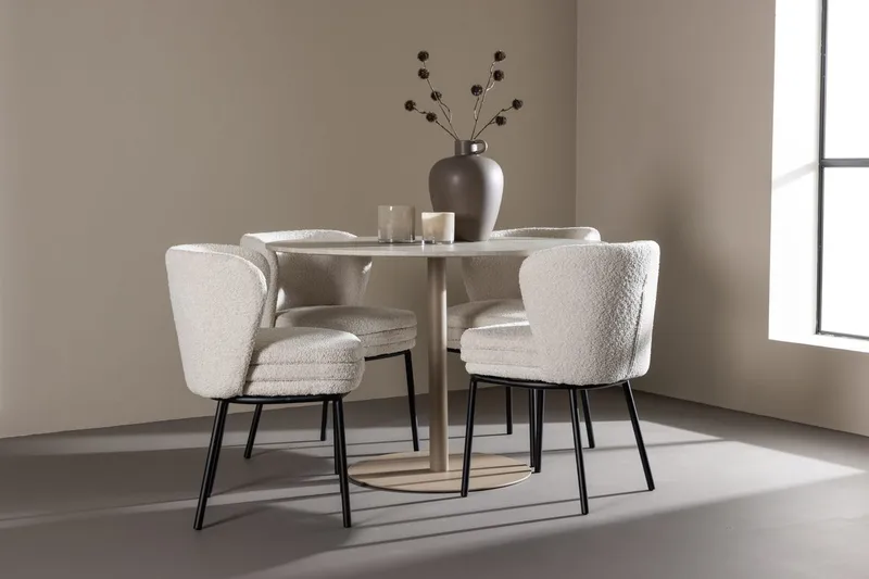 Rund matgrupp Venture Home Vit Beige 4st