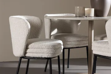Rund matgrupp Venture Home Vit Beige 4st - Møbler - Bord - Spisegrupper