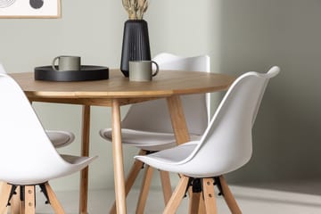 Rund matgrupp Venture Home Vit Brun 4st - Møbler - Bord - Spisegrupper