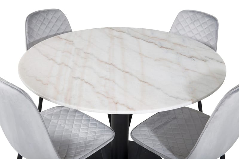 Rund matgrupp Venture Home Vit marmor - Møbler - Bord - Spisegrupper